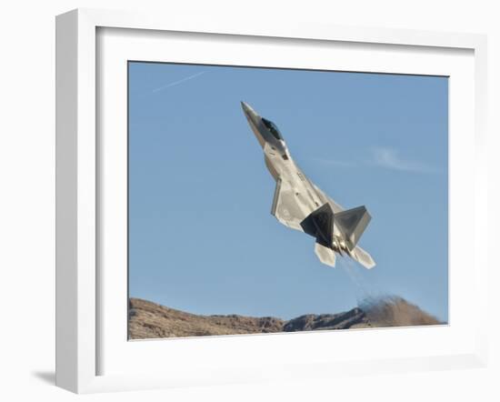 A U.S. Air Force F-22 Raptor Takes Off from Nellis Air Force Base, Nevada-Stocktrek Images-Framed Photographic Print