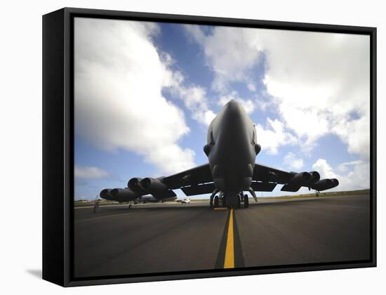 A U.S. Air Force Maintenance Crew Performs Post Flight Checks on a B-52 Stratofortress-Stocktrek Images-Framed Stretched Canvas