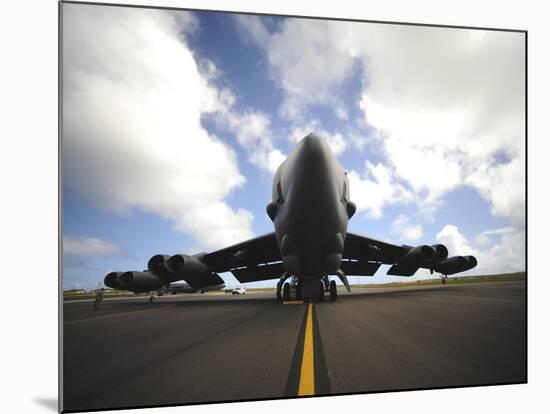 A U.S. Air Force Maintenance Crew Performs Post Flight Checks on a B-52 Stratofortress-Stocktrek Images-Mounted Photographic Print