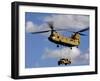 A U.S. Army CH-47 Chinook Helicopter Transports a Humvee-Stocktrek Images-Framed Premium Photographic Print