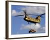 A U.S. Army CH-47 Chinook Helicopter Transports a Humvee-Stocktrek Images-Framed Photographic Print