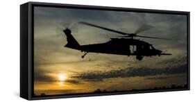 A U.S. Army Uh-60 Black Hawk Leaves the Drop Zone-Stocktrek Images-Framed Stretched Canvas