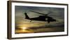 A U.S. Army Uh-60 Black Hawk Leaves the Drop Zone-Stocktrek Images-Framed Photographic Print