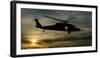 A U.S. Army Uh-60 Black Hawk Leaves the Drop Zone-Stocktrek Images-Framed Photographic Print