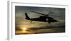 A U.S. Army Uh-60 Black Hawk Leaves the Drop Zone-Stocktrek Images-Framed Photographic Print