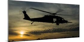 A U.S. Army Uh-60 Black Hawk Leaves the Drop Zone-Stocktrek Images-Mounted Photographic Print