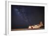 A U.S. Coast Guard C-130 Hercules Parked on the Tarmac on a Starry Night-null-Framed Photographic Print