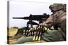 A U.S. Marine Fires an M2 .50 Caliber Machine Gun-null-Stretched Canvas