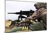 A U.S. Marine Fires an M2 .50 Caliber Machine Gun-null-Mounted Photographic Print