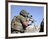 A U.S. Marine Looks Through the Scope of an M40A1 Sniper Rifle-Stocktrek Images-Framed Photographic Print