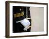 A U.S. Naval Academy Midshipman Stands at Attention-Stocktrek Images-Framed Photographic Print