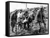 A U.S. Navy Corpsman Administers Blood Plasma to a Wounded Marine-null-Framed Stretched Canvas