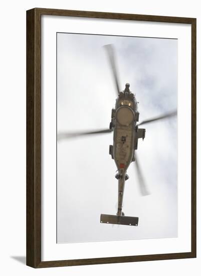 A U.S. Navy MH-60R Seahawk in Flight over Coroando, California-null-Framed Photographic Print