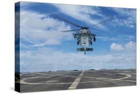 A U.S. Navy Mh-60S Seahawk Helicopter Prepares to Land-null-Stretched Canvas