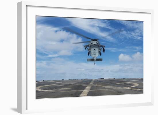 A U.S. Navy Mh-60S Seahawk Helicopter Prepares to Land-null-Framed Photographic Print