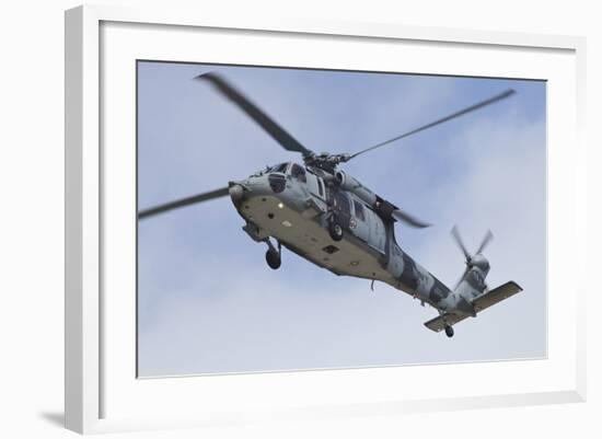 A U.S. Navy MH-60S Seahawk in Flight over Coronado, California-null-Framed Photographic Print