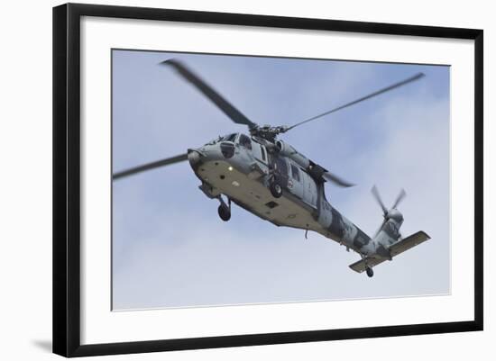 A U.S. Navy MH-60S Seahawk in Flight over Coronado, California-null-Framed Photographic Print