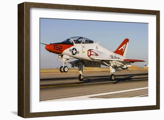 A U.S. Navy T-45 Goshawk Taking Off-null-Framed Photographic Print