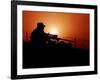 A U.S. Special Forces Soldier Armed with a Mk-12 Sniper Rifle at Sunset-Stocktrek Images-Framed Photographic Print