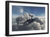 A Ufo Hiding in a Dense Cloud Formation-Stocktrek Images-Framed Art Print