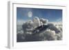 A Ufo Hiding in a Dense Cloud Formation-Stocktrek Images-Framed Art Print