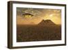 A Ufo Returning to its Distant Alien Homeworld-Stocktrek Images-Framed Art Print