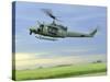 A UH-1N Huey Helicopter Prepares To Land at Minot Air Force Base, North Dakota-Stocktrek Images-Stretched Canvas