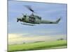 A UH-1N Huey Helicopter Prepares To Land at Minot Air Force Base, North Dakota-Stocktrek Images-Mounted Photographic Print