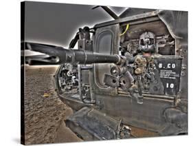 A UH-60 Black Hawk Door Gunner Manning a M240G Medium Machine Gun-null-Stretched Canvas