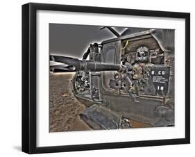 A UH-60 Black Hawk Door Gunner Manning a M240G Medium Machine Gun-null-Framed Premium Photographic Print