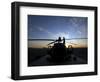 A UH-60 Black Hawk Helicopter on the Flight Line at Sunset-null-Framed Photographic Print