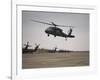 A UH-60 Black Hawk Taking Off for a Mission over Northern Iraq-null-Framed Photographic Print
