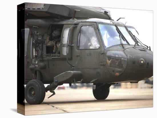 A UH-60 Black Hawk Taxis Out for a Mission over Northern Iraq-null-Stretched Canvas