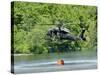 A UH-60 Blackhawk Helicopter Fills a Suspended Water Bucket in Marquette Lake, Pennsylvania-Stocktrek Images-Stretched Canvas