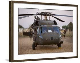 A UH-60L Black Hawk with Twin M240G Machine Guns at the Victory Base Complex in Baghdad, Iraq-null-Framed Photographic Print