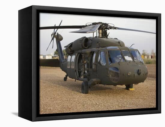 A UH-60L Black Hawk with Twin M240G Machine Guns-null-Framed Stretched Canvas
