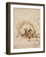 A Unicorn Dipping its Horn into a Pool of Water, C.1481-Leonardo da Vinci-Framed Giclee Print