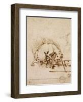 A Unicorn Dipping its Horn into a Pool of Water, C.1481-Leonardo da Vinci-Framed Giclee Print