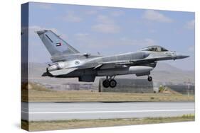 A United Arab Emirates Air Force F-16E Block 60 Landing at Konya Air Base-Stocktrek Images-Stretched Canvas