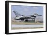 A United Arab Emirates Air Force F-16E Block 60 Landing at Konya Air Base-Stocktrek Images-Framed Photographic Print