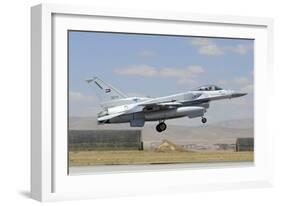 A United Arab Emirates Air Force F-16E Block 60 Landing at Konya Air Base-Stocktrek Images-Framed Photographic Print