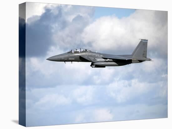 A United States Air Force F-15 Strike Eagle in Flight-Stocktrek Images-Stretched Canvas