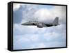 A United States Air Force F-15 Strike Eagle in Flight-Stocktrek Images-Framed Stretched Canvas