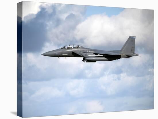 A United States Air Force F-15 Strike Eagle in Flight-Stocktrek Images-Stretched Canvas