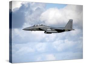 A United States Air Force F-15 Strike Eagle in Flight-Stocktrek Images-Stretched Canvas