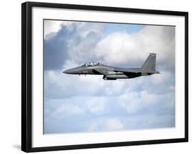 A United States Air Force F-15 Strike Eagle in Flight-Stocktrek Images-Framed Photographic Print