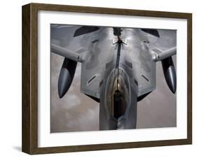 A US Air Force F-22 Raptor Is Refueled by a Kc-10A Extender-null-Framed Premium Photographic Print