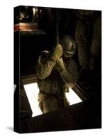 A US Air Force Pararescueman Begins His Descent from the Belly of a Ch-53E Super Stallion-null-Stretched Canvas