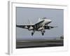 A US Navy F/A-18C Hornet Prepares to Land Aboard USS Eisenhower-Stocktrek Images-Framed Photographic Print