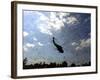 A US Navy Hh-60 Seahawk Stirs Up Debris While Taking Off-null-Framed Photographic Print